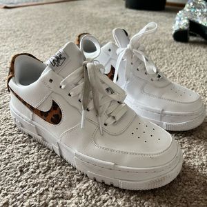 Nike Air-force 1 - womens leopard print